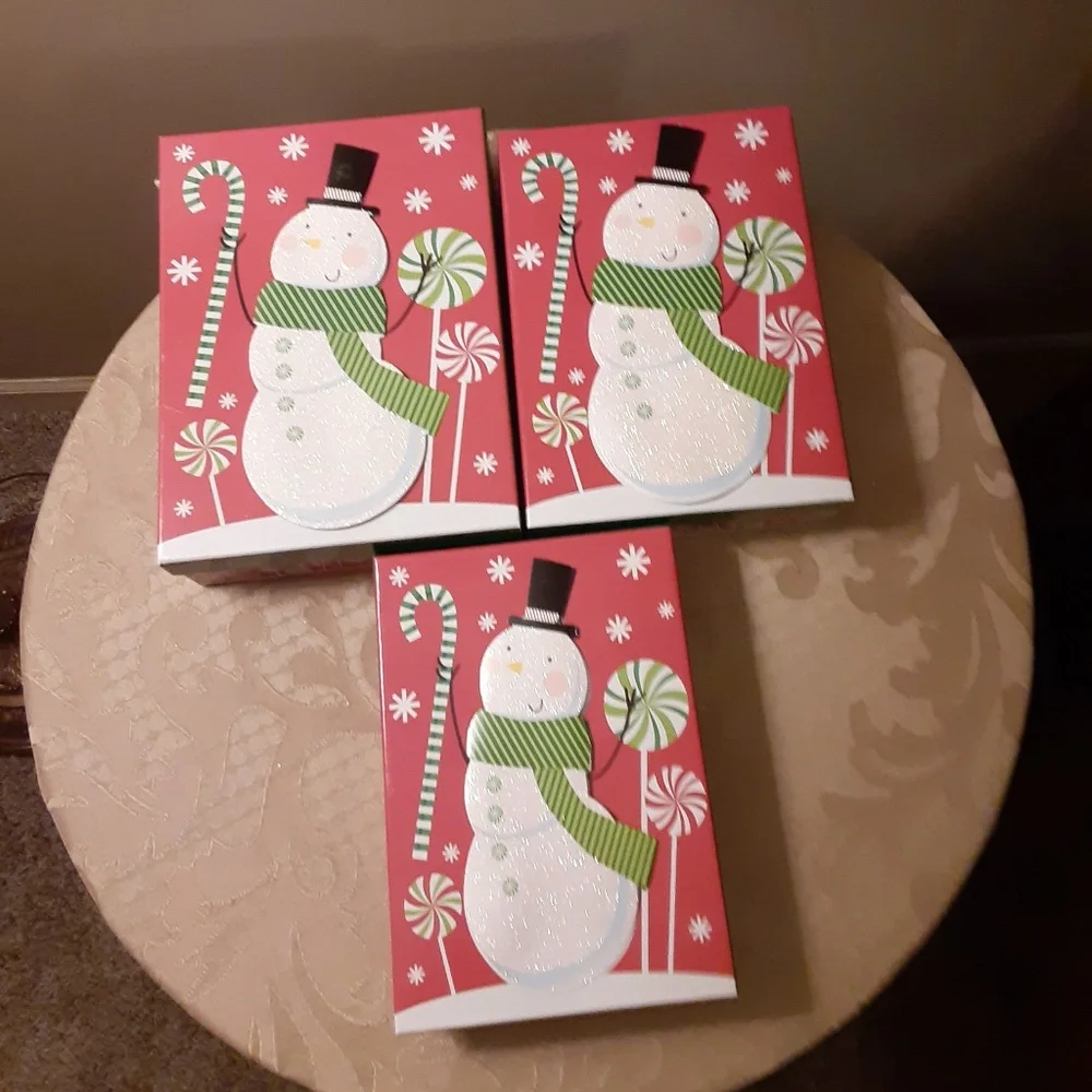 Snowman Set of 3 Nesting Gift Boxes